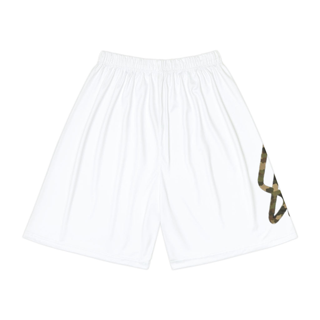 Sancho Signature White/Camo Swim Trunks Side Logo