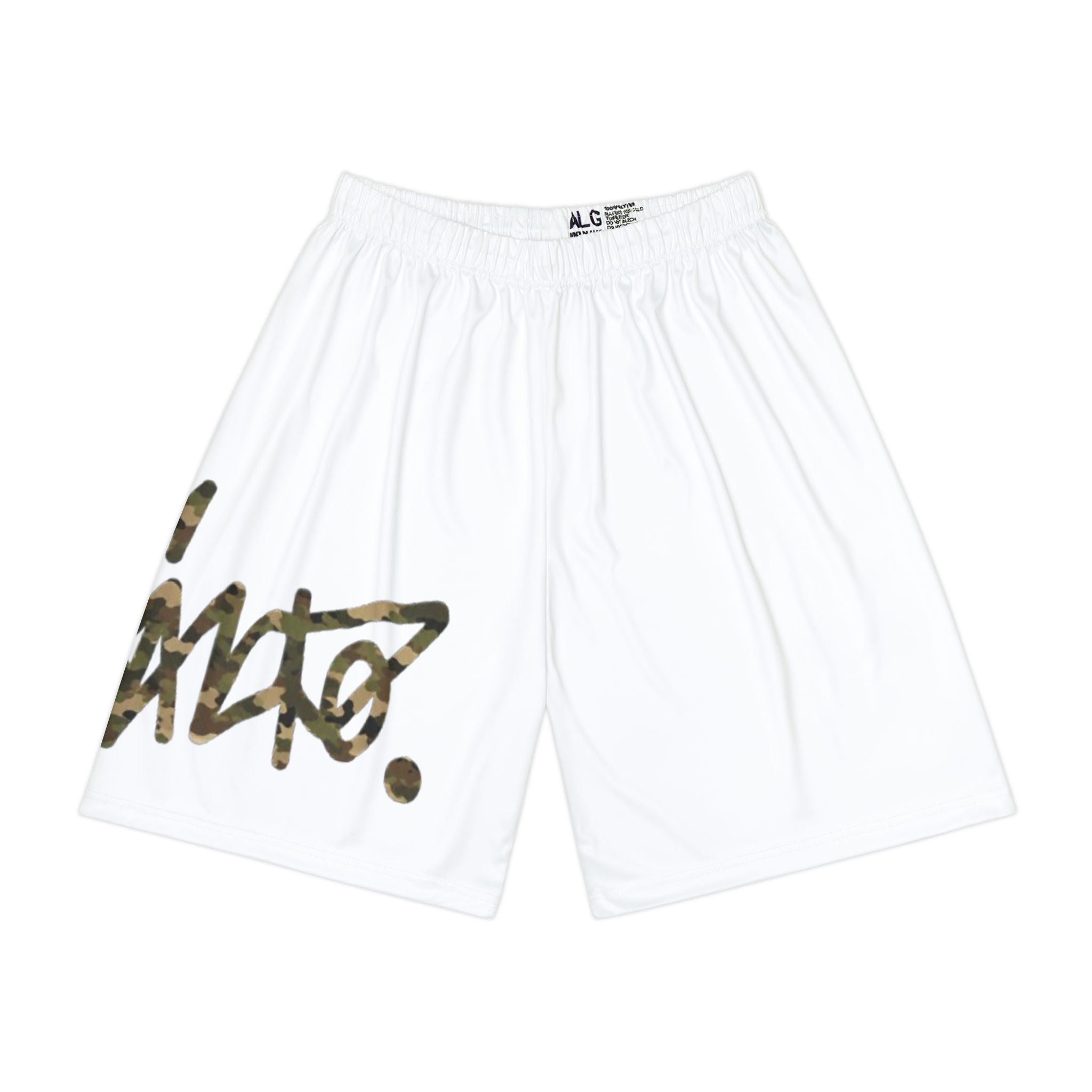 Sancho Signature White/Camo Swim Trunks Side Logo