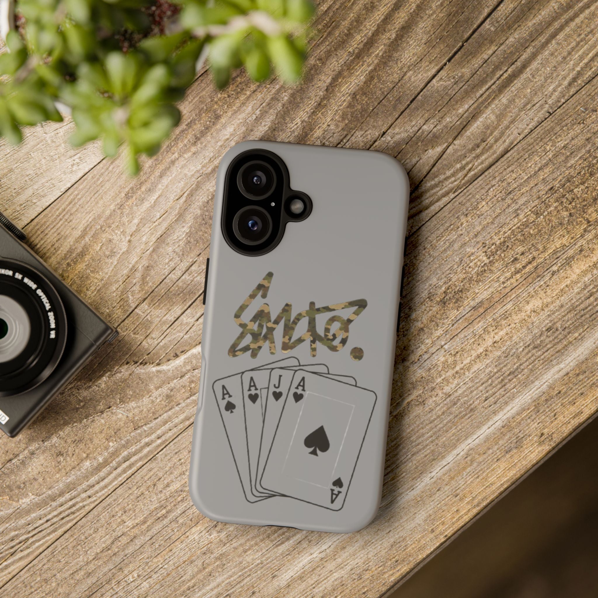 iPhone 16 Phone Case Camo Sancho and Cards
