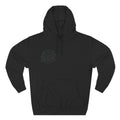 Minimalist Black Hoodie with Subtle Chest Emblem