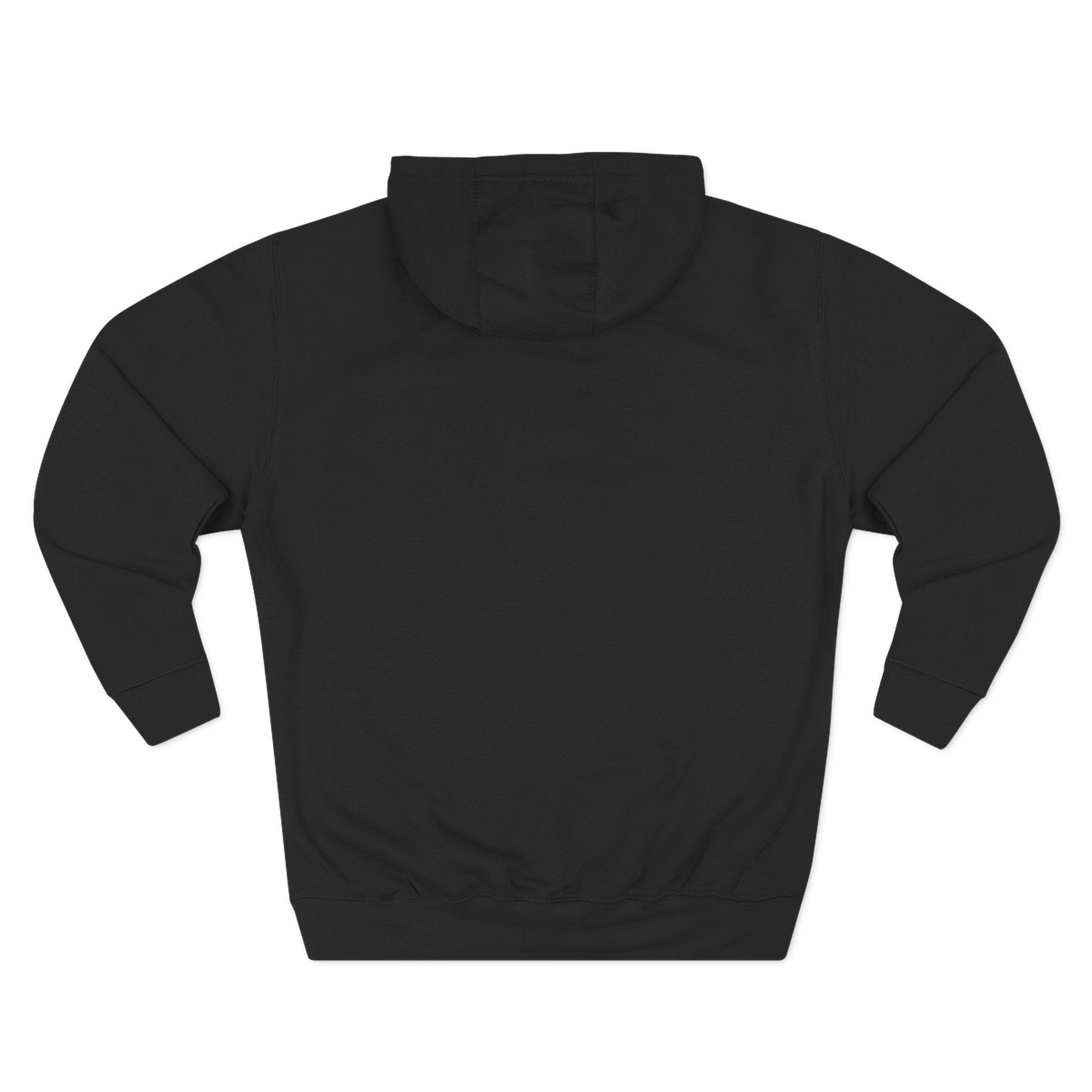 Minimalist Black Hoodie with Subtle Chest Emblem