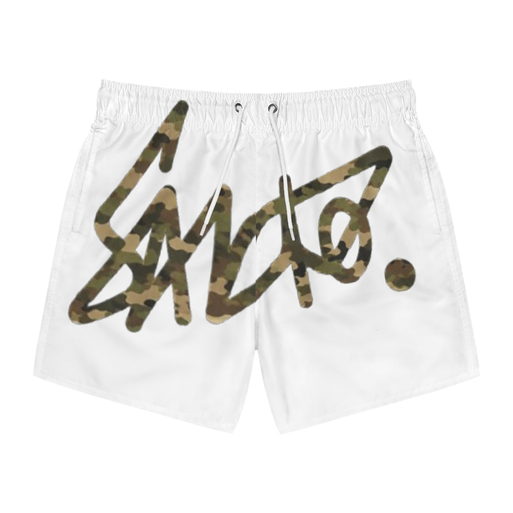 Sancho Signature White/Camo Swim Trunks