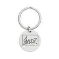 Round Stainless Steel Keychain — Engraved Sancho