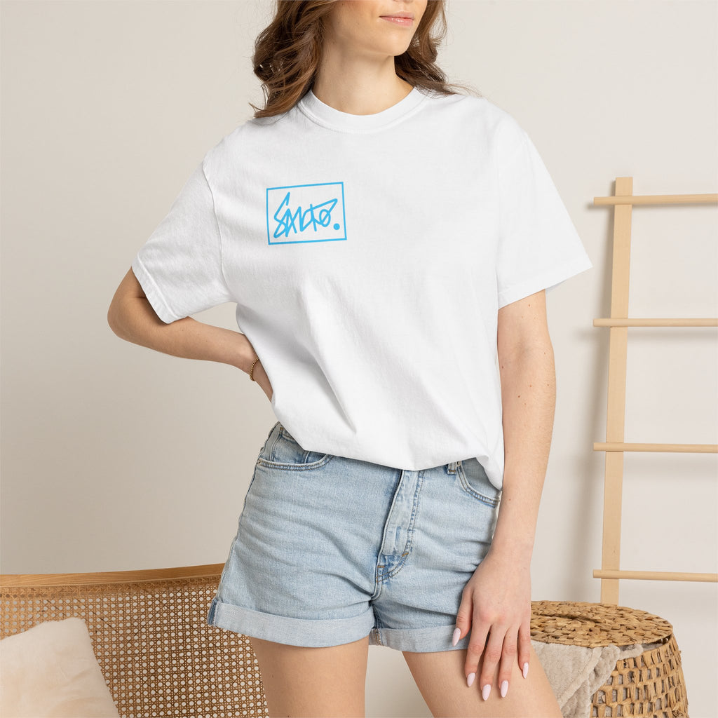 Sancho Classic T-Shirt White and Blue Logo